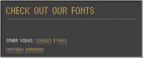 Check out our fonts